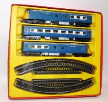 Vintage Triang OO gauge The Blue Pullman Train Set ref:RS52, appears complete and unused but missing