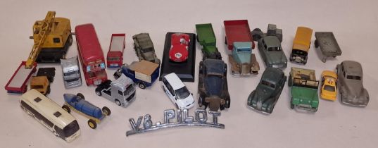 Collection of unboxed play worn vintage and modern die cast vehicles to include Chad Valley and