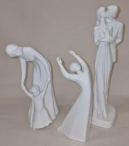 Royal Doulton collection of white porcelain figurines (10).