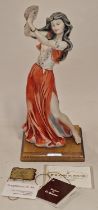 Giuseppe Armani "Florence" Italian figurine with paperwork 35cm tall.