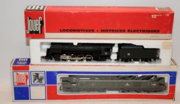 Jouef Ho/OO gauge locomotives Br Green Class 40 ref:8913 and SNCF Steam141R Charbon 2-8-2 ref: