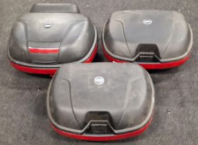 Three Givi Monokey motorcycle panniers (no keys).