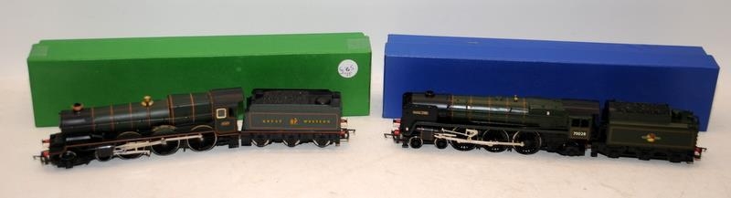 2 x unboxed OO Gauge Locomotive and tenders, BR Green King Henry VIII 6013 and BR Green Royal Star