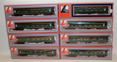 Lima OO gauge Carriages. BR Green Livery. 8 in lot, all boxed