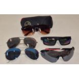 A collection of sunglasses to include one pair with case (5).