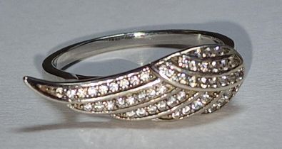 A 925 silver wing ring Size Q