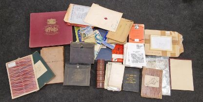 Box containing a large collection of vintage/antique maps and atlas' from a private collector.