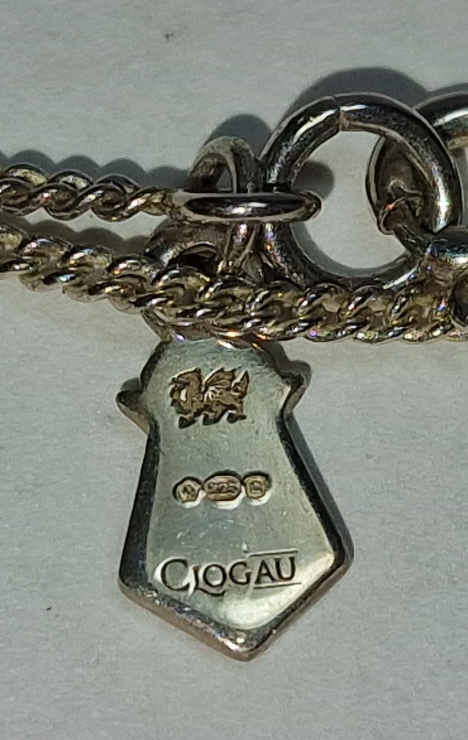 Clogau Welsh gold angel inside silver locket and chain. - Image 4 of 4