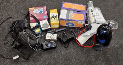 Miscellaneous electornics to include a coffee machine, cameras and other items (not tested).