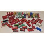 Collection of vintage unboxed mainly Matchbox play worn die cast vehicles to include trams and