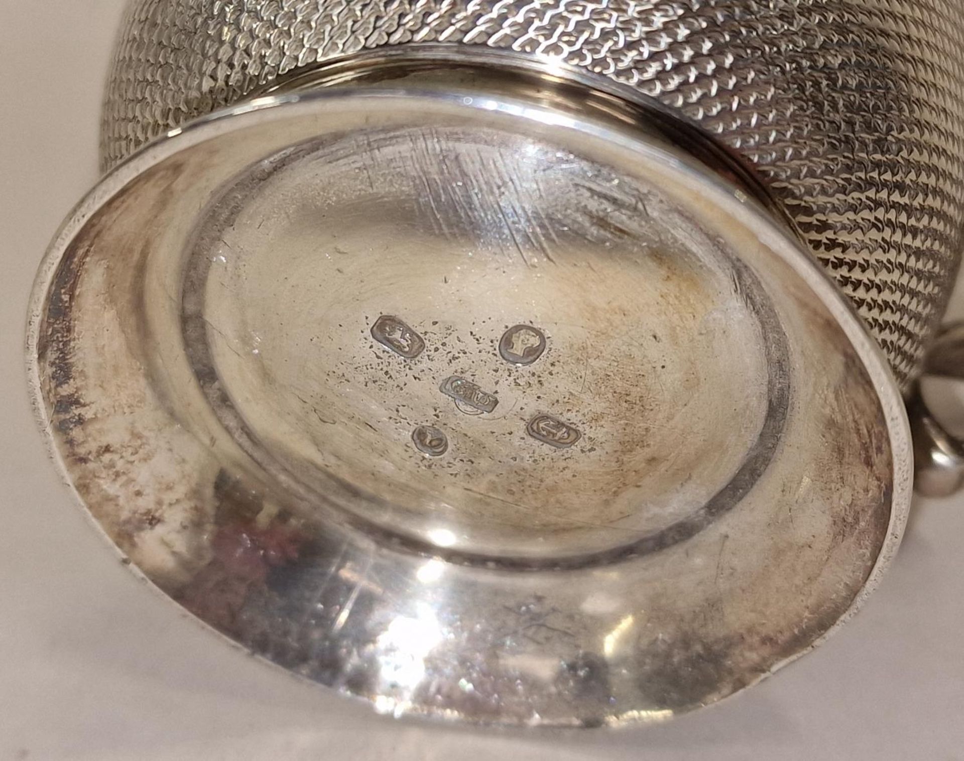 Victorian silver hallmarked engine turned Christening cup Birmingham 1873, etched to front reads " - Image 4 of 4