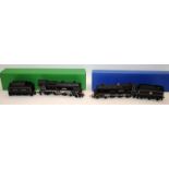 2 x unboxed OO gauge Locomotive and tenders in BR Black. 455189 Lady Godiva and 2937 Clevedon Court