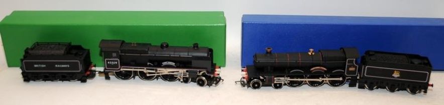 2 x unboxed OO gauge Locomotive and tenders in BR Black. 455189 Lady Godiva and 2937 Clevedon Court