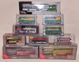 Corgi Original Omnibus Company boxed die cast group in various conditions with two still being
