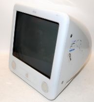Vintage Apple E-Mac model A1002. Untested but vendor informs removed from a working environment