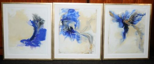 3 large framed contemporary fine art limited edition giclee prints 'Love in Action I, II and III' by