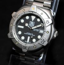 Tag Heuer gent's Super Professional 1000M Divers watch ref: WS2110-2. Seen working at time of