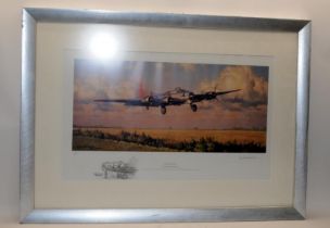 Keith Woodcock framed and glazed artist signed limited edition print 'Back to English Soil'. 167/