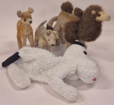 Collection of vintage stuffed toy animals (4).
