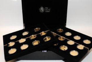 Superbly presented Royal Mint A History of the Monarchy Silver Proof Crown Coin Collection. 23 1oz