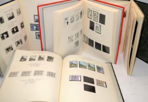4 x Windsor GB stamps albums with illustrated pages c/w a Lighthouse stock book. A few stamps dotted