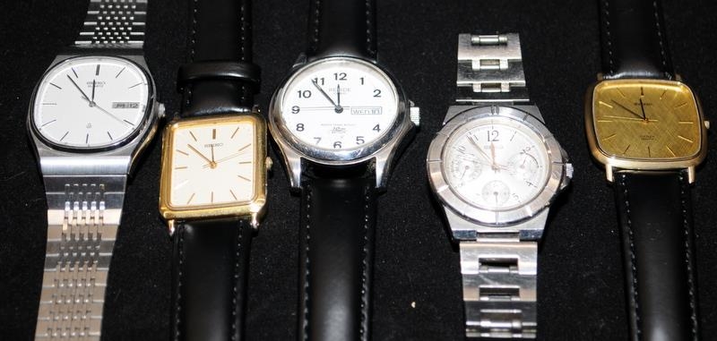A small collection of gent's quartz watches including Seiko and Casio. All with new batteries and