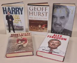 Collection of football related autobiographies to include Geoff Hurst, Harry Redknapp, George Best