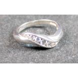 CZ 925 silver eternity channel set ring Size P