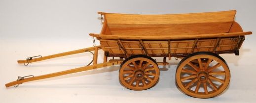 Scratch built approx 1/10 scale Hay Wagon built from hobby plans using wood sourced from old