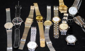 Collection of gents quartz watches. All with new batteries fitted. (Ref:16)