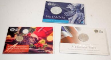 Royal Mint 2015 Britannia Silver £50 Fifty Pounds coin, 2013 fine silver £20 coin and a special 2015