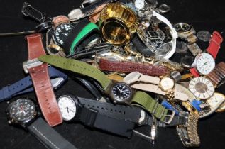 Large collection of ladies and gent's watches. Offered for spares/repair but some seen working. (