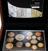 Royal Mint 2011 United Kingdom Executive Proof Coin Set in wooden presentation case with certificate