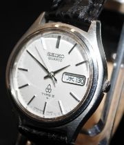 Vintage Seiko Type II gents quartz watch. Made for JDM and features Kanji day wheel. New battery