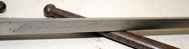 19th Century French bayonet. Inscription dates this to 1877 - Image 4 of 4