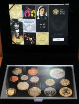 Royal Mint 2010 United Kingdom Executive Proof Coin Set in wooden presentation case with certificate