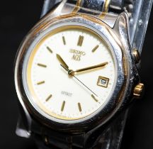 Seiko AGS Spirit gent's kinetic watch ref: 5M22-6C00. Seen working at time of listing. (Ref:30)
