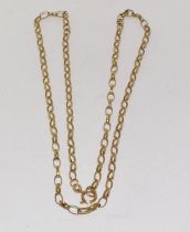 9ct gold rope neck chain 50cm 3.8g