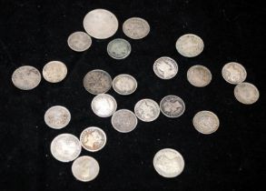 A collection of mixed silver early Hong Kong coins