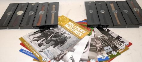 Eaglemoss Military Watches collection: Issues 61 to 70. Ten watches still sealed in boxes c/w