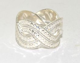 Anna Beck handmade 925 silver ring Size P (new)