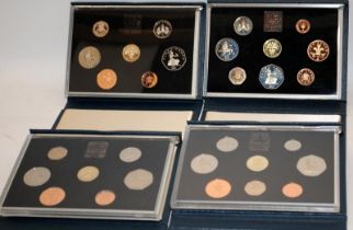 United Kingdom proof coin collection 1984, 1985, 1987 and 1990