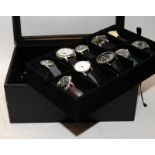 Watch box of 20 watches all from the Eaglemoss Military watches collection. Most appear unworn