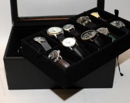 Watch box of 20 watches all from the Eaglemoss Military watches collection. Most appear unworn