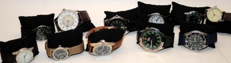 collection of 11 watches all from the Eaglemoss Military watches collection. Most appear unworn