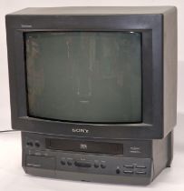 Vintage Sony Trinitron 14" CRT television with built in VHS player model no KV-14V5U