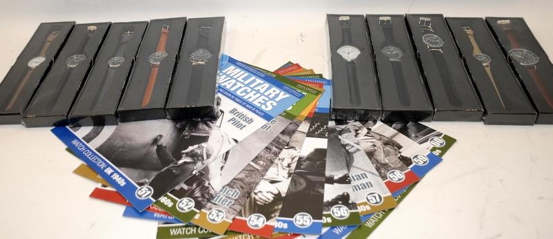 Eaglemoss Military Watches collection: Issues 51 to 60. Ten watches still sealed in boxes c/w