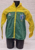 Brazil Brasil CBF flootball training/dugout all weather Topper jacket. 22" pit to pit. Appears to be