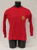 1966 Spain national football team long sleeve jersey with heavily embroidered crest. 20" pit to pit.