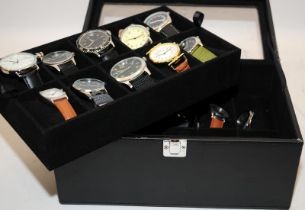Watch box of 20 watches all from the Eaglemoss Military watches collection. Most appear unworn